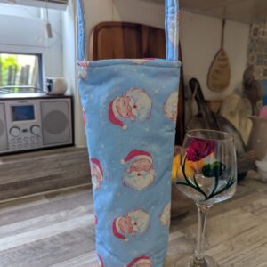 Christmas Wine Bottle Bags (Blue)